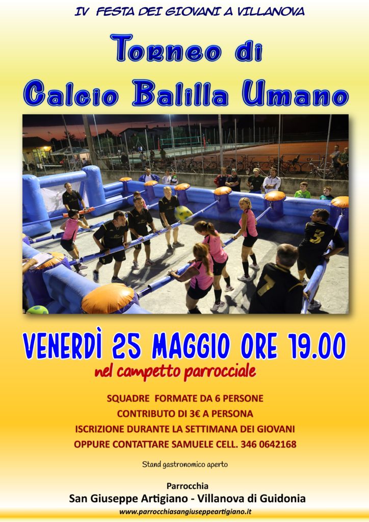 calcio balilla umano