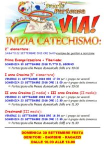 CATECHISMO SETTEMBRE 2018