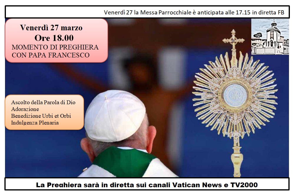 27 marzo in Preghiera con Papa Francesco